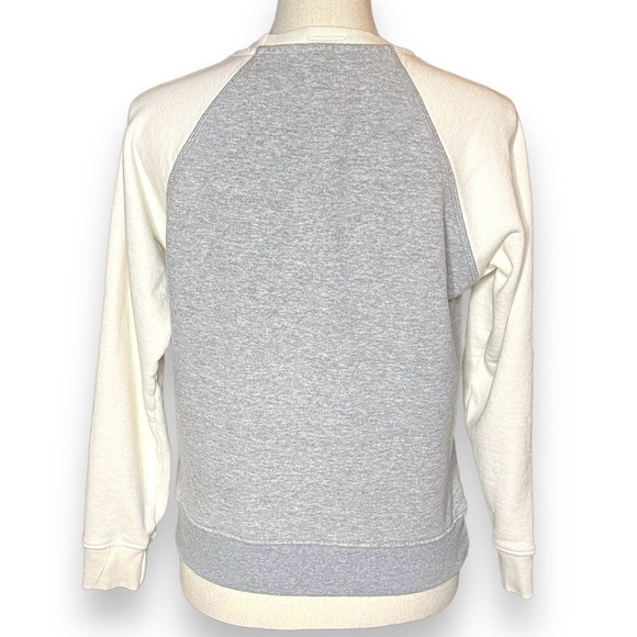 Mother The Square Adios Popover Sweatshirt Gray Ivory Size XS Retro 70’s Vibes - Picture 2 of 12